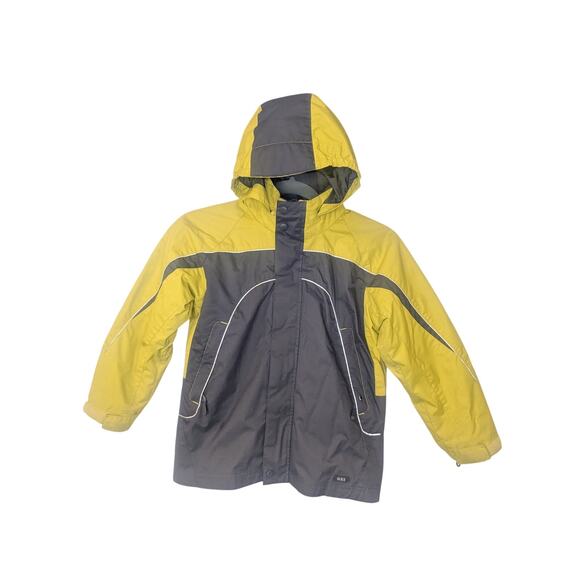 REI Boys 3-In-1 Jacket With Removable Zip Out Fleece Liner Size XS 6/7 Yellow - Picture 2 of 13